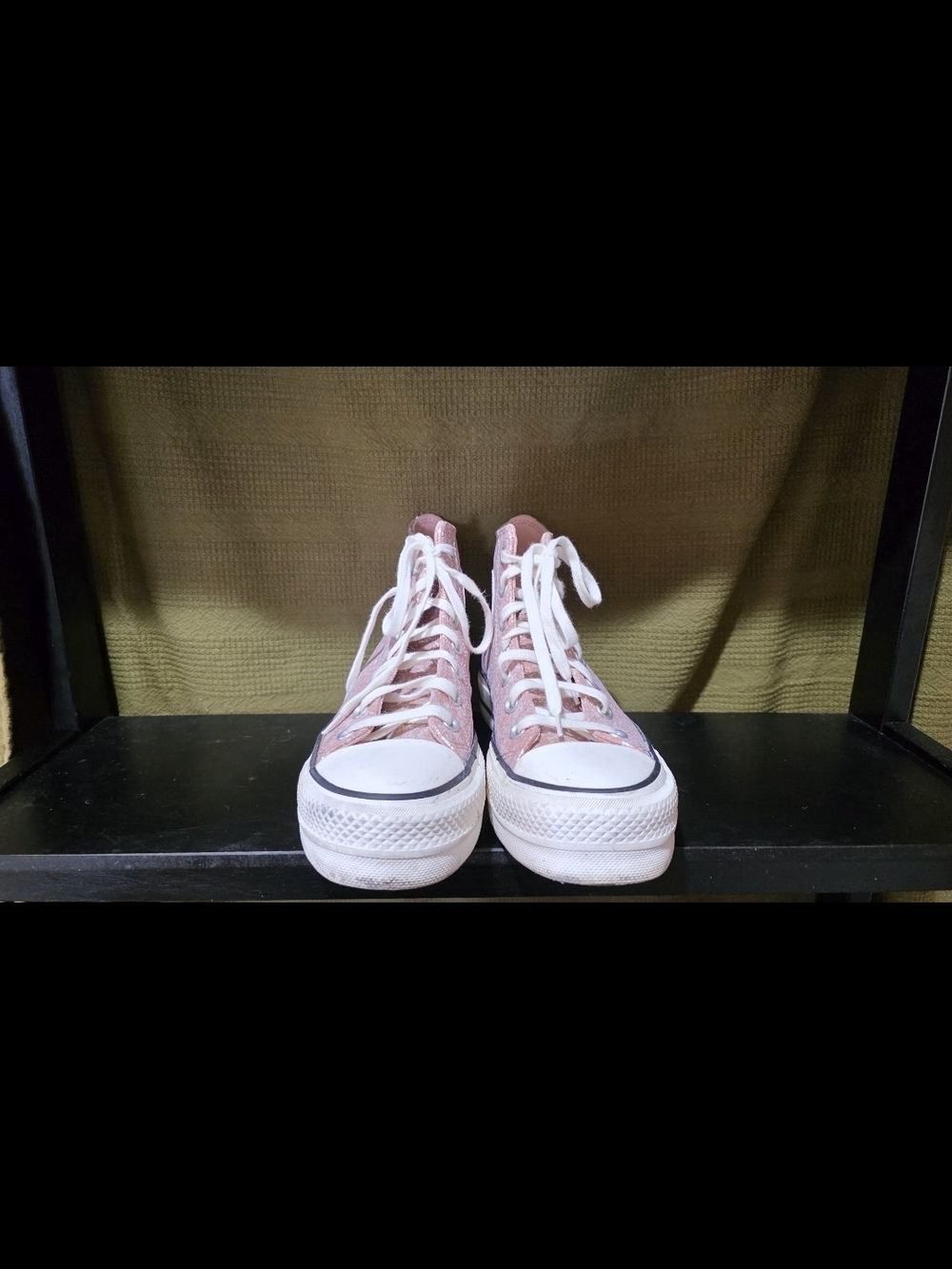 Converse High-Top Canvas Sneakers - Dusty Rose and White